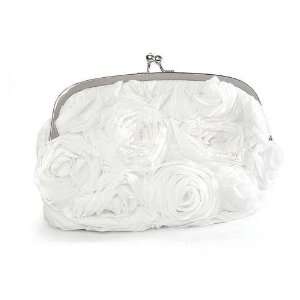  Soft Floral Bridal Evening Bag   Pearl Cream Beauty