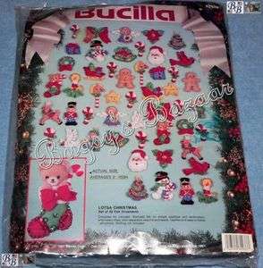 Bucilla Set of 50 LOTSA CHRISTMAS Ornaments Felt Kit  