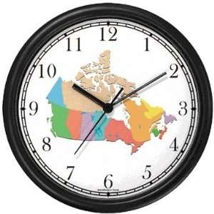  Map of Canada No.1 Wall Clock by WatchBuddy Timepieces 