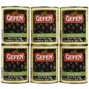  Gefen Olives Black Manzanillo, 19 oz, 6 ct (Quantity of 2 