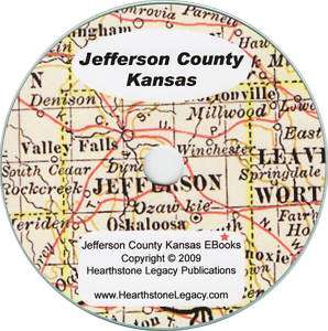 JEFFERSON COUNTY, KANSAS Oskaloosa KS 1883 + 1893 History Genealogy 