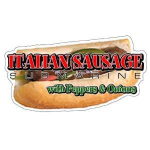  ITALIAN SAUSAGE SUB Concession Decal sign hero peppers 