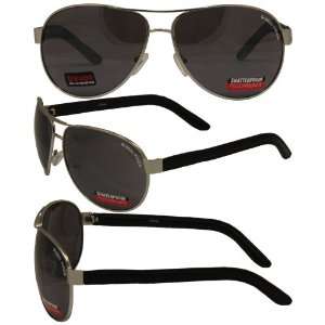 Aviator 1 Chrome Frame Sunglasses Flash Mirror Lenses By Global Vision