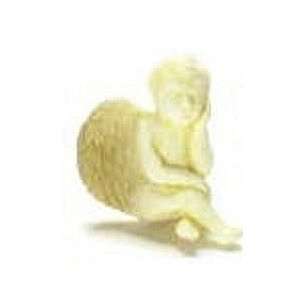    Dollhouse Miniature Pondering Ivory Cherub Statue Toys & Games