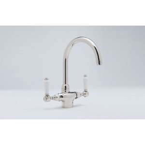  Rohl Nickel Kitchen Cast Spout Faucet A1676LPSTN2