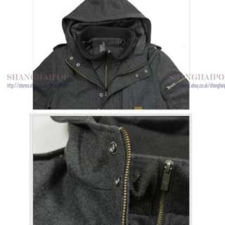 Mens Wool Long Jacket Overcoat Coat Warm Thermal Winter Slim Trench 