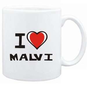 Mug White I love Malvi  Languages 