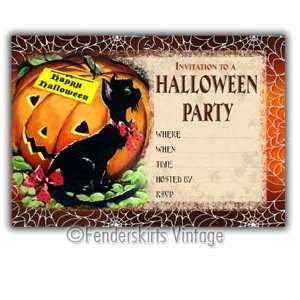  Vintage Jack O Lantern Halloween Party Invitations Health 