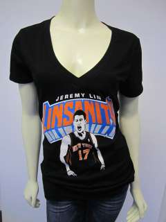   Ladies Vneck Jeremy Lin New York Knicks shirt J Lin Tee NBA Basketball