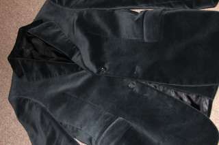 Express Mens Fitted Slim Black Velvet Blazer Sport Coat 38R  