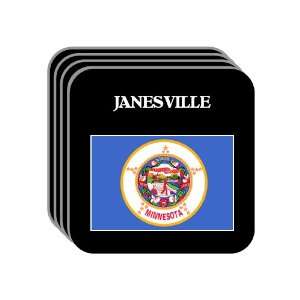  US State Flag   JANESVILLE, Minnesota (MN) Set of 4 Mini 