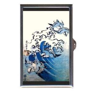  Japanese Woodblock Waves Birds Coin, Mint or Pill Box 