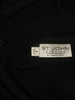 St John EVENING knit black dress sz 4 6 8  