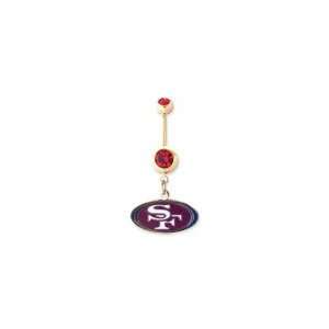   49ers Logo Belly Button Ring   