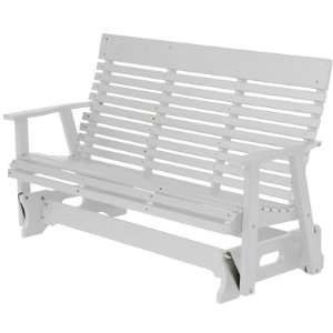  Casual Back 5ft Double Glider   White Patio, Lawn 