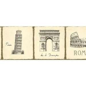  Wallpaper Border London Paris Rome Famous Landmarks on 