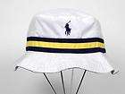 Polo Ralph Lauren Reversible Cotton Bucket Hat White, Navy/Yellow 