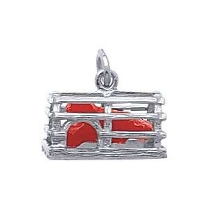  Rembrandt Charms Lobster Trap Charm, Sterling Silver 