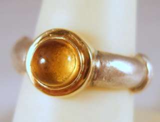   + Sterling Silver Amber Band Ring by Kasel 7.7 Grams Size 7.5  