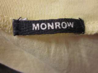 MONROW Yellow White Peace Sign Tank Top Shirt Sz XS  