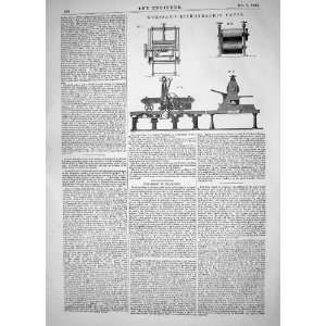   1863 CHARLES WORSSAM LITHOGRAPHIC PRESS MACHINERY