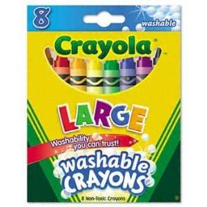  Crayola® Washable Crayons CRAYON,WASH,LARGE,8/ST (Pack 