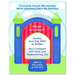 Bounce House Birthday Party Invitations   Set of 20