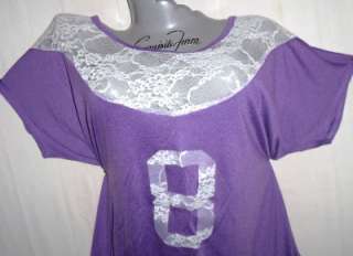   SEXY~jersey~PURPLE~white~VICTORIAN~lace~ROCKABILLY~lacy~GOTH~shirt~TOP