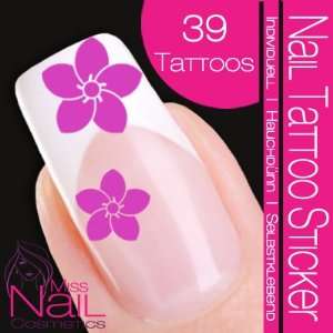 Nail Tattoo Sticker Blossom   lilac Beauty