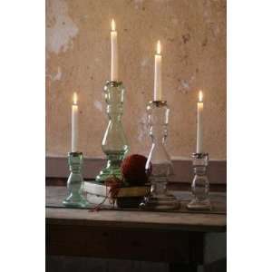 Recycled Glass Candle Stands 2pc