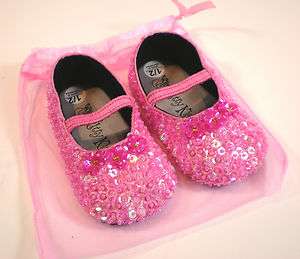 Very Cute Boo Kitty Pink Sequin Baby Jane Shoes   Size 1   2  