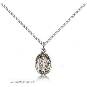  Our Lady of Lebanon Small Sterling Silver Medal Jewelry
