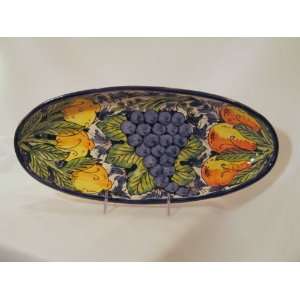 Large Oval Platter   Fruit Design by Le Souk Ceramique  