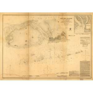  1864 Map of Key West harbor and its approaches