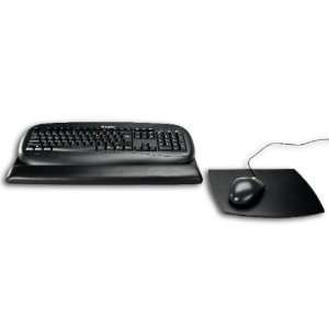  Black Leather Mouse/Keyboard Pad Set