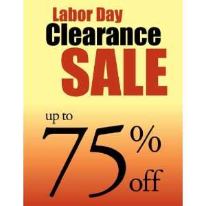  Labor Day Clearance Sale Orange Yellow Gradient Sign 