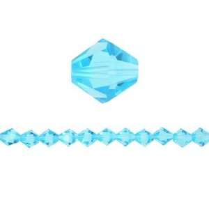  4mm Bicone Turquoise Blue Glass Crystal Beads Arts 