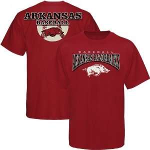  NCAA Arkansas Razorbacks Cardinal Baseball T shirt Sports 
