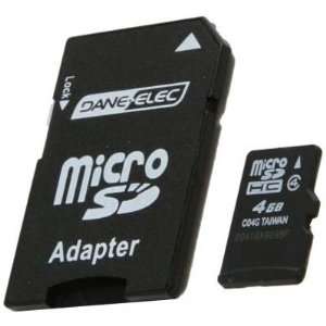  New   Dane Elec 4GB microSD High Capacity (microSDHC) Card 