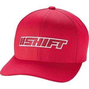  Shift Racing Text Flexfit Hat   2008   Large/X Large/Red 