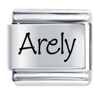  Name Arely Gift Laser Italian Charm Pugster Jewelry