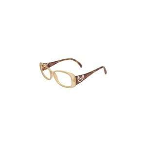  New Fendi FS F846 832 Light Yellow / Brown Plastic Eyeglasses 