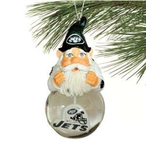  New York Jets Light Up Snow Globe Gnome Ornament Sports 