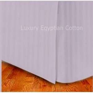   Egyptian Cotton QUEEN Tailored Bed Skirt LILAC Stripe