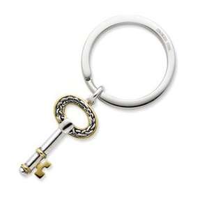 Sterling Silver and Gold plated Key To Success With Stainless Steel 