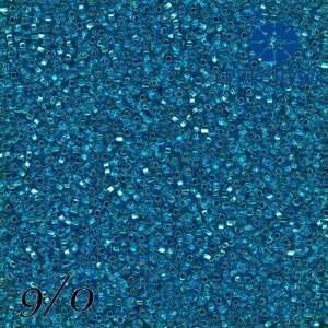 Czech Glass Seed Beads Preciosa 50 Grams (1,8 Ounce) Blue Silver Lined 