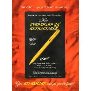  1946 Ad Eversharp Cartridge Retractable Ball Point Pen 