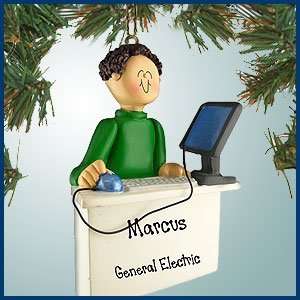  Personalized Christmas Ornaments   Computer Worker Male 