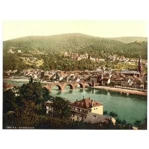  Heidelberg, seen from the Philosophenweg, Baden, Germany 