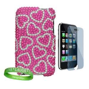  & Sliver Hearts Design Apple ipod iTouch 3rd generation rhinestone 